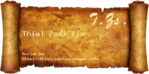 Thiel Zsófia névjegykártya